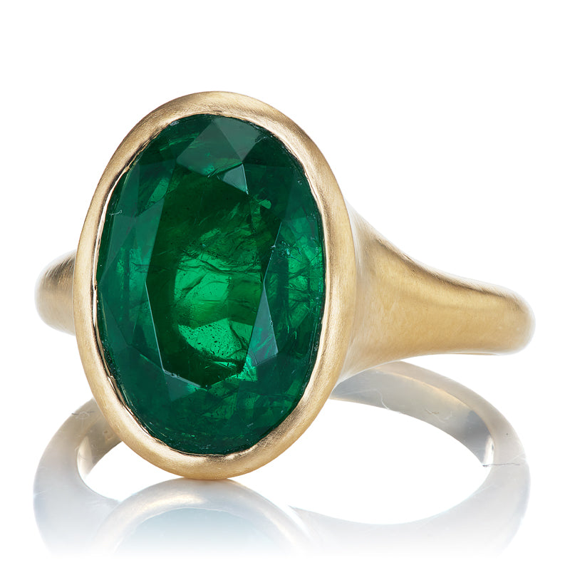 5.13ct Zambian Emerald diamond with gemstone