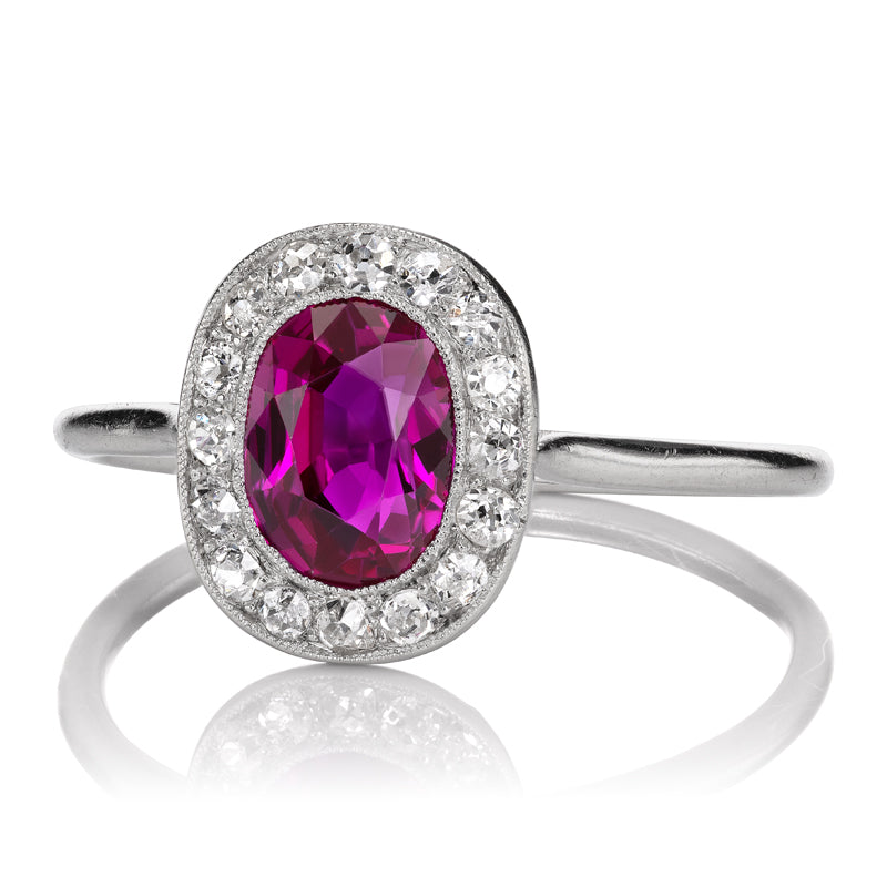 1-2 Carats gemstones vintage engagement ring