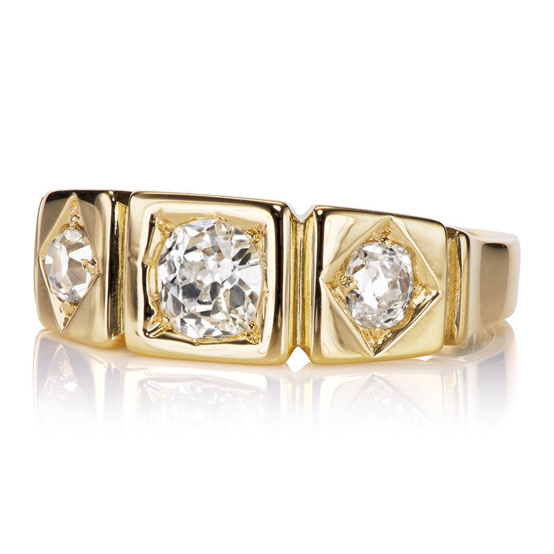 0.60ct old mine cut diamond diamond engagement ring