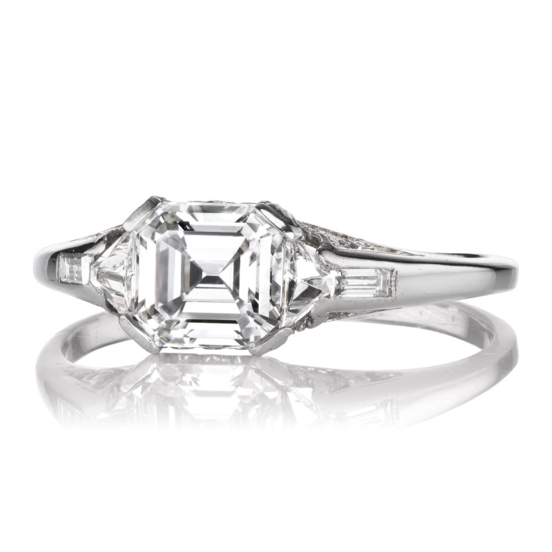 1.00ct Emerald Cut Diamond diamond engagement ring