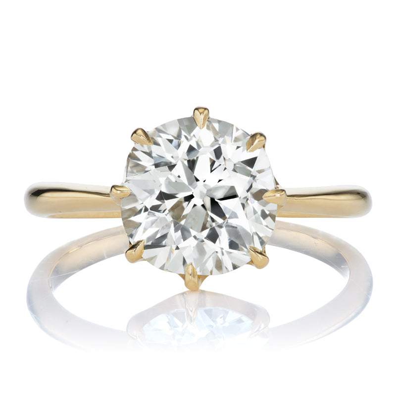 Eight Prong Old European Cut Diamond Solitaire Engagement Ring