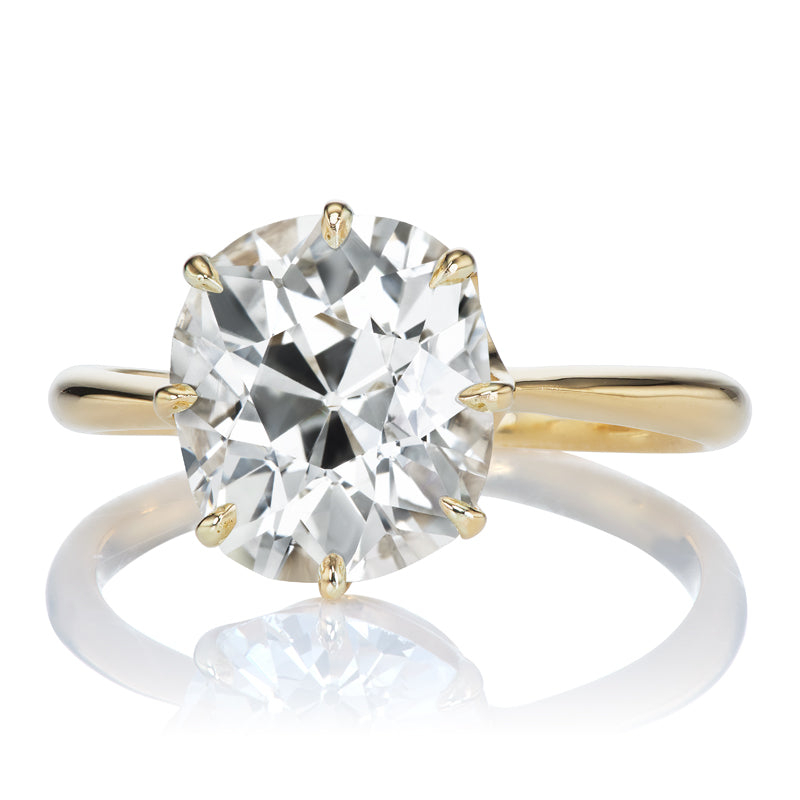 3.48ct Old Mine Cut Diamond diamond engagement ring