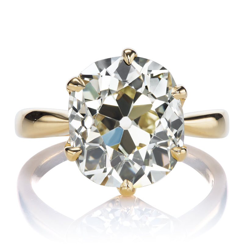 6 Carat OMC Solitaire Yellow Gold Ring