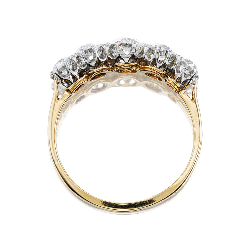 Antique Half Hoop diamond engagement ring