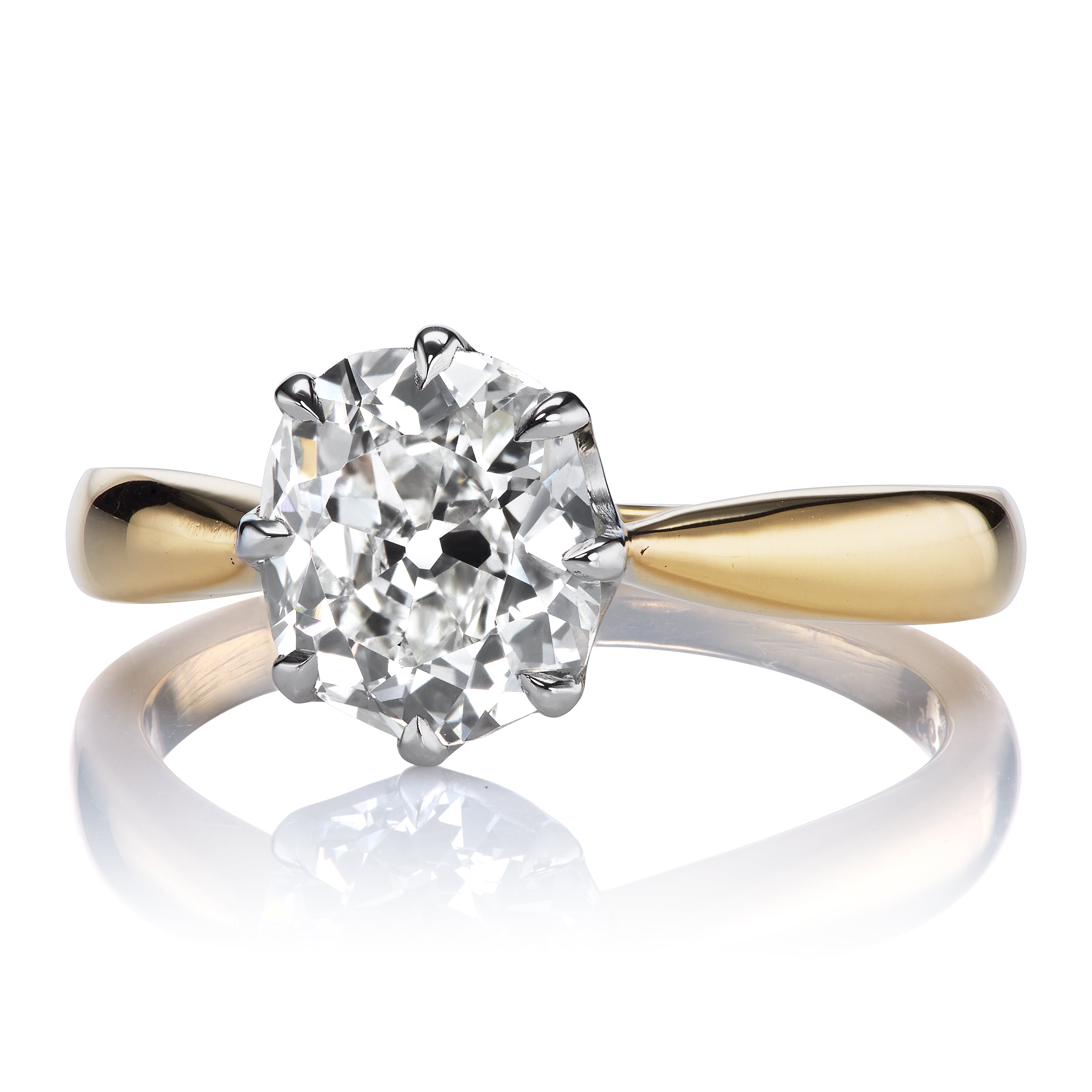 1.55ct Old Mine Cut Diamond diamond engagement ring