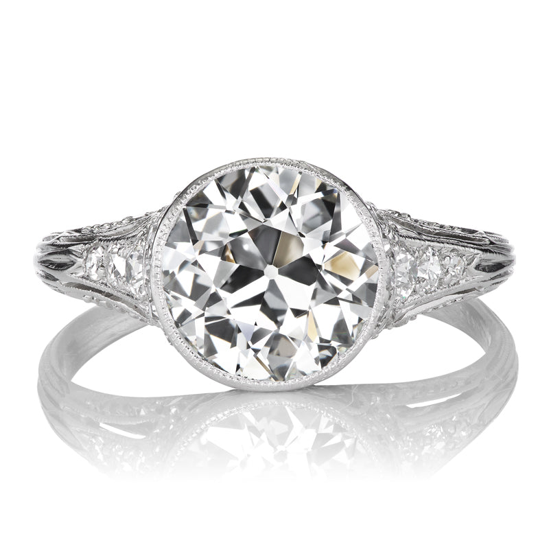 Antique Tiffany & Co. Old European Cut Diamond Engagement Ring with Sapphire Accents