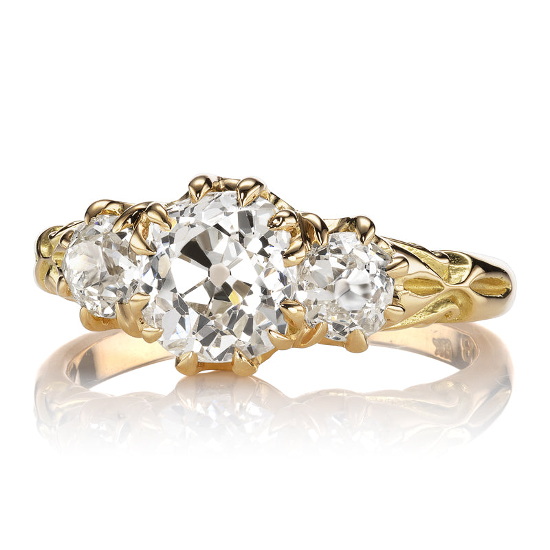 1.35ct Old Mine Cut Diamond diamond engagement ring