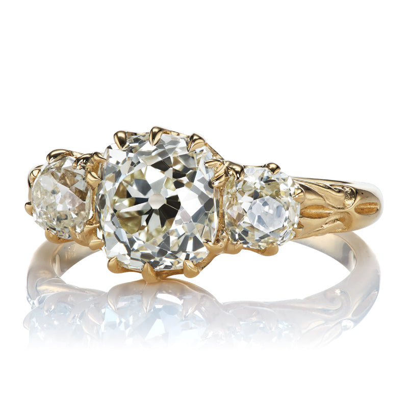 2.32ct Old Mine Cut Diamond diamond engagement ring