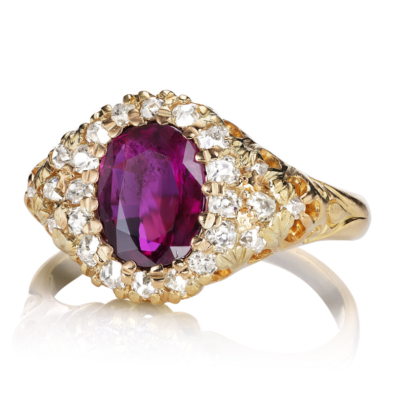 1-2 Carats gemstones vintage engagement ring