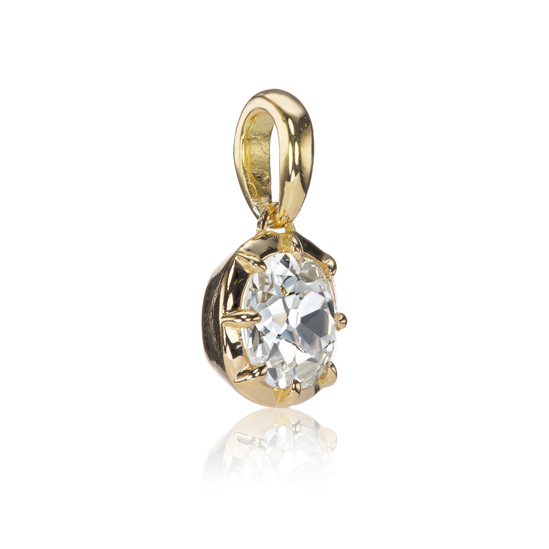 1.65 Carat old mine cut Pendant diamond
