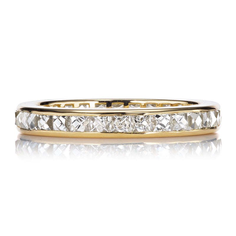Yellow Gold French Cut Eternity Band