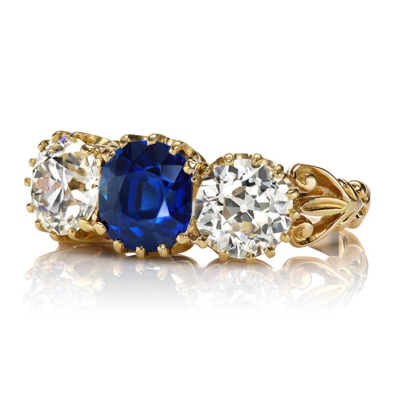 Victorian Sapphire and Diamond Ring diamond engagement ring with gemstone