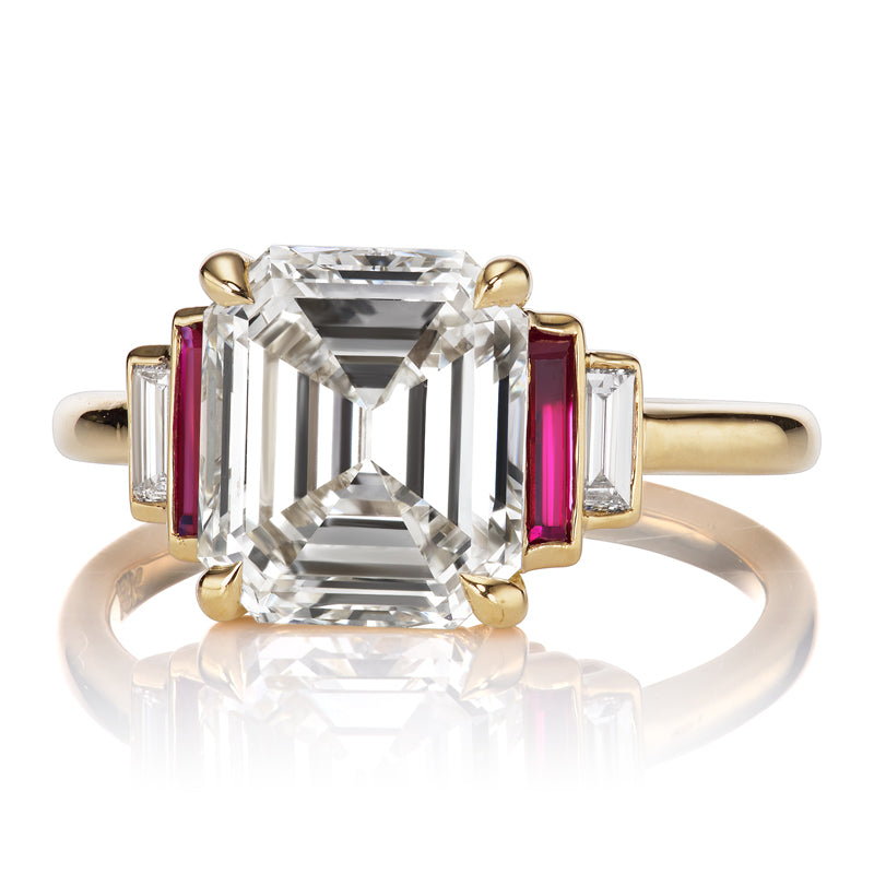 3-4 Carats gemstones vintage engagement ring