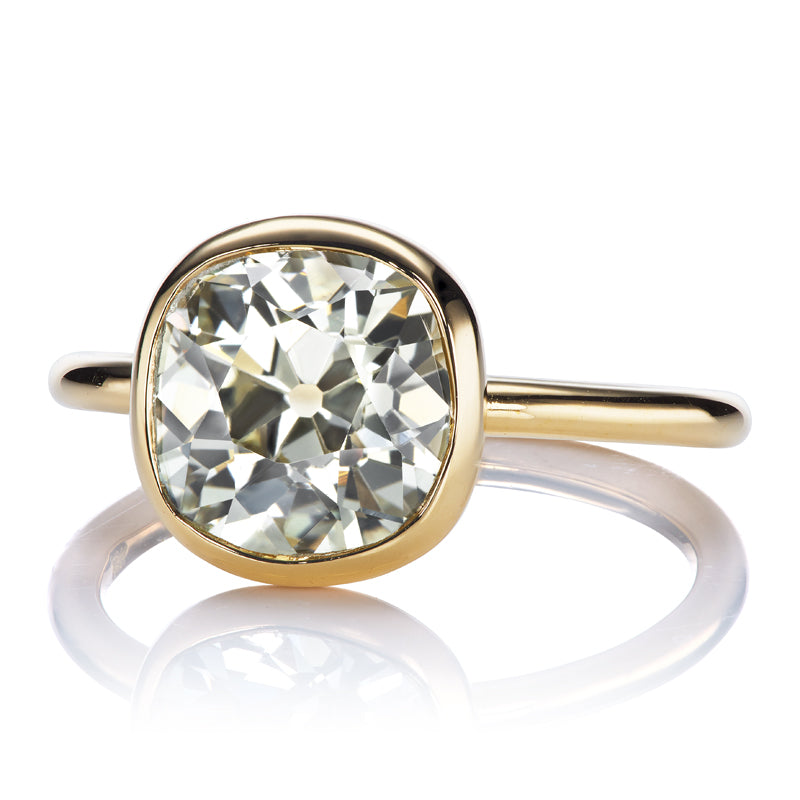 2.92ct Old Mine Cut Diamond diamond engagement ring