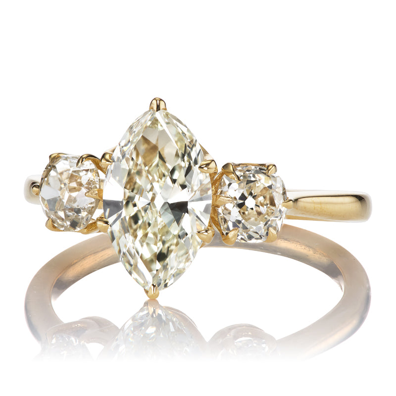 1.21ct Moval Cut Diamond diamond engagement ring