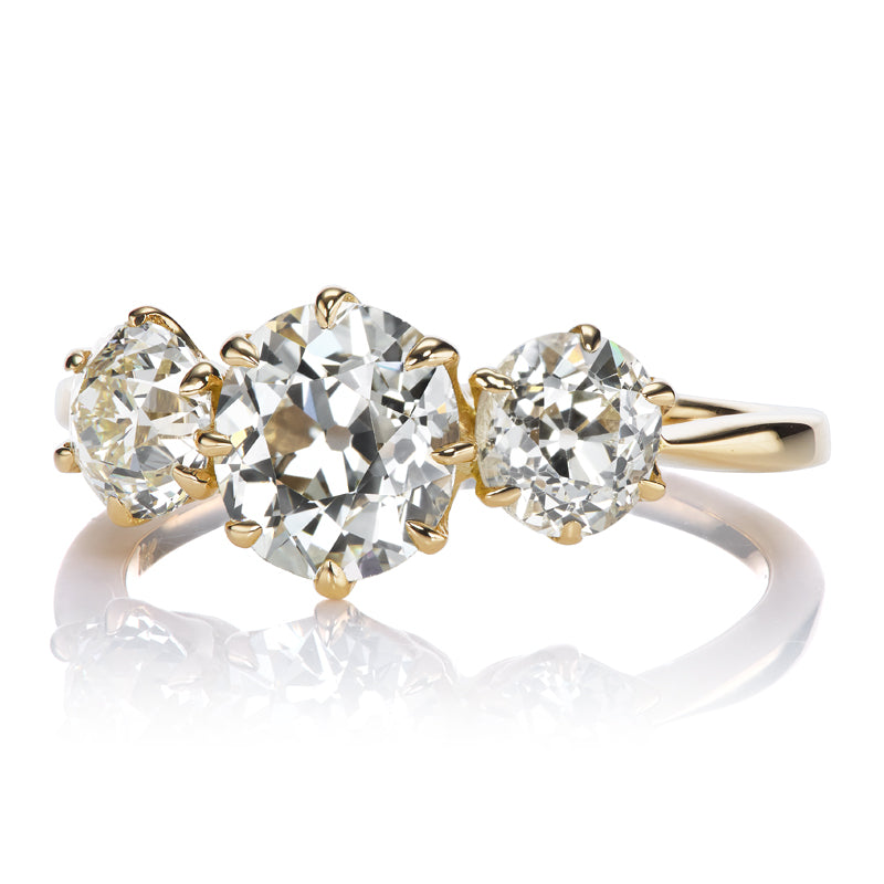 1.33ct old mine cut diamond diamond engagement ring