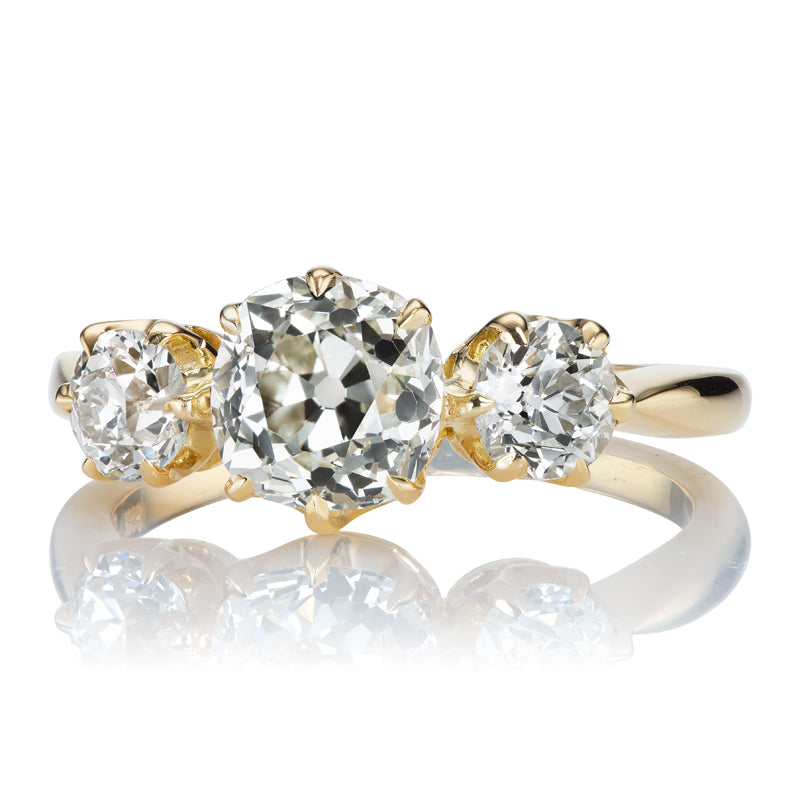 1.55ct Old Mine Cut Diamond diamond engagement ring