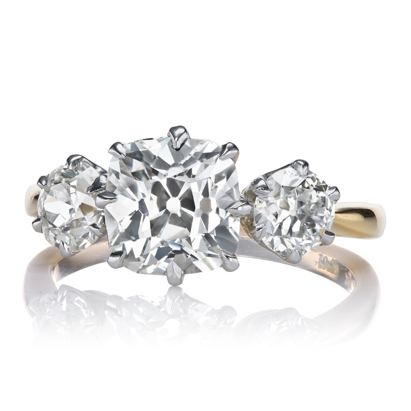 1.75ct Old Mine Cut Diamond diamond engagement ring