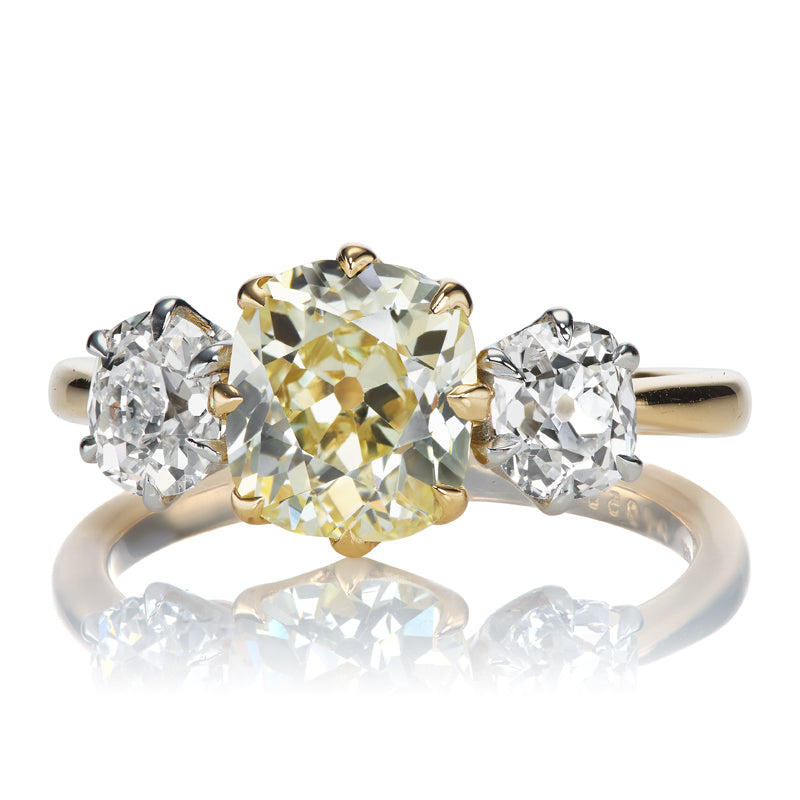 1.78ct Old Mine Cut Diamond diamond engagement ring