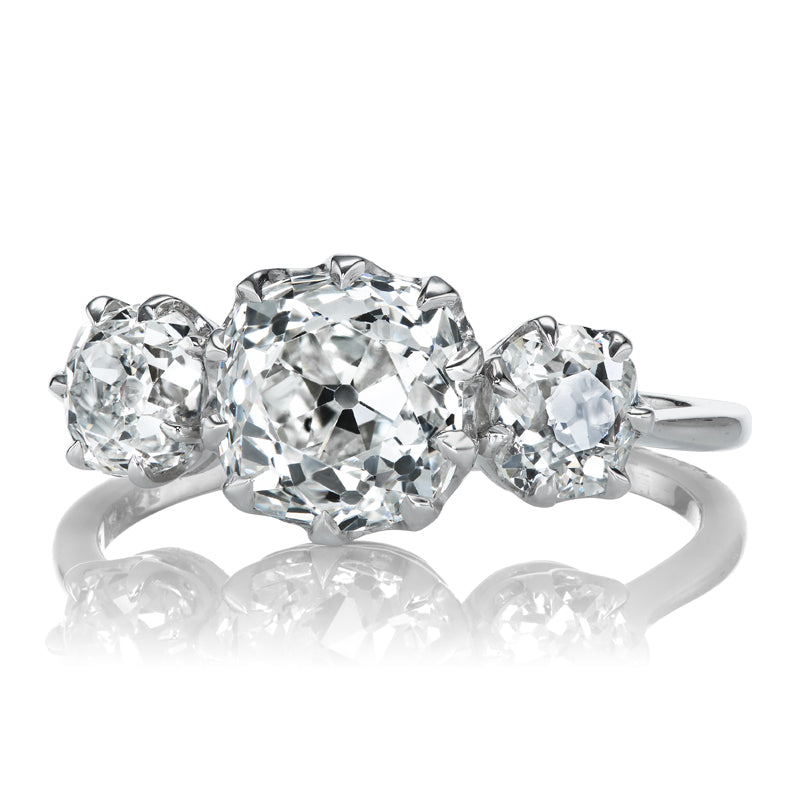 1.93ct Old Mine Cut Diamond diamond engagement ring