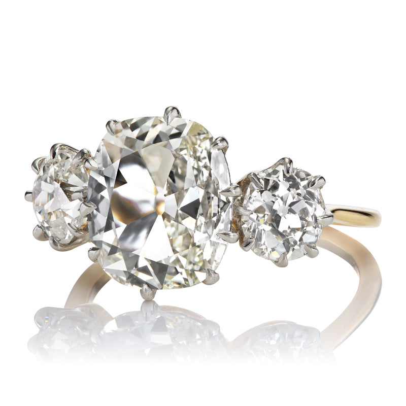 2.01ct Antique Style Cushion Cut Diamond diamond engagement ring