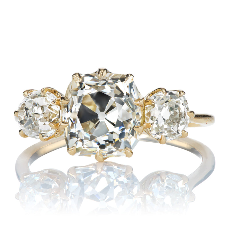 2.67ct Old Mine Cut Diamond diamond engagement ring