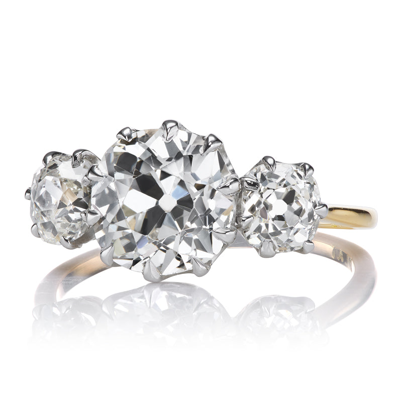 2.25ct Old Mine Cut Diamond diamond engagement ring