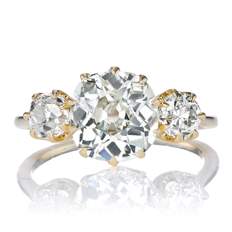 2.47 carat Old Mine Cut Diamond Ring