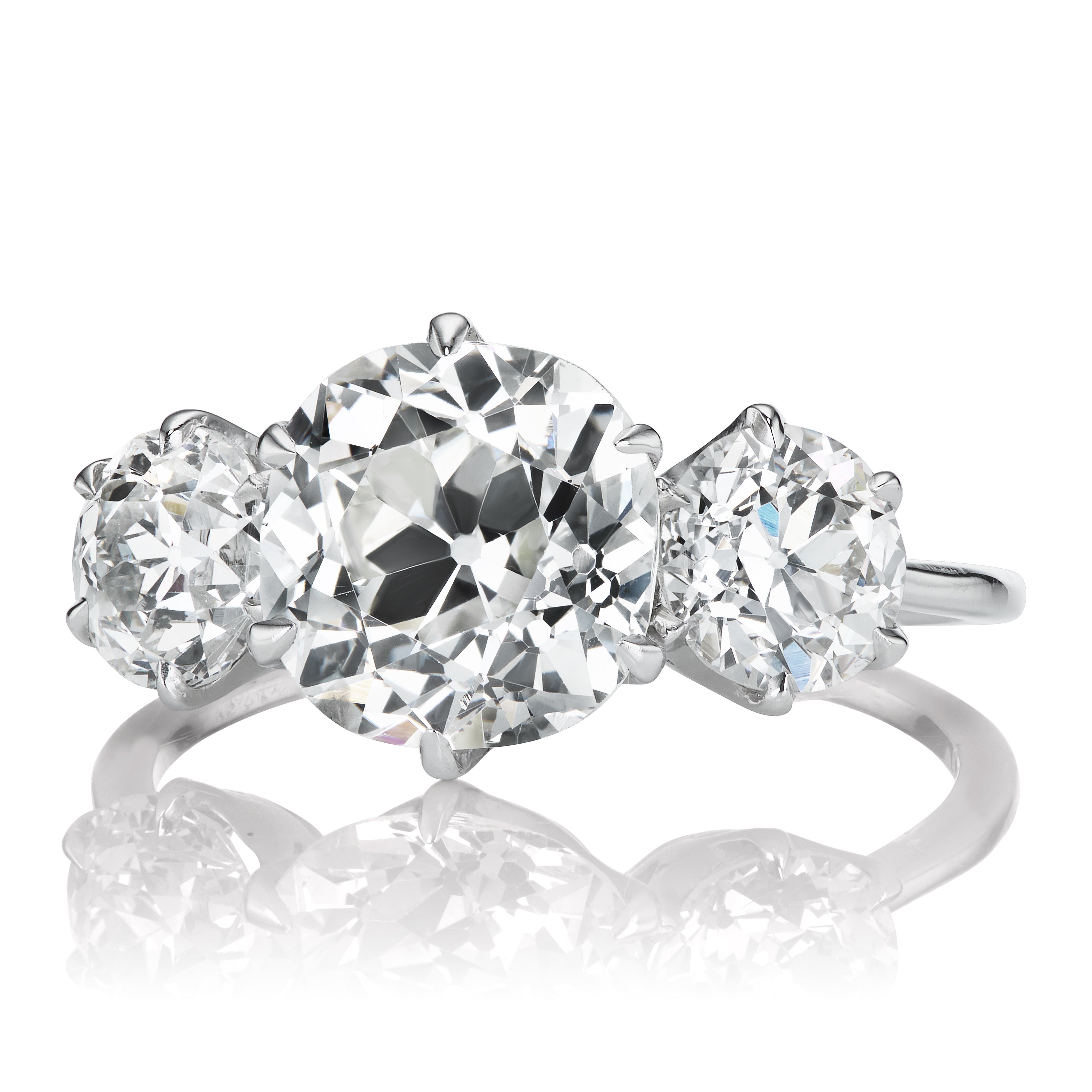 3.01ct Old Mine Cut Diamond diamond engagement ring