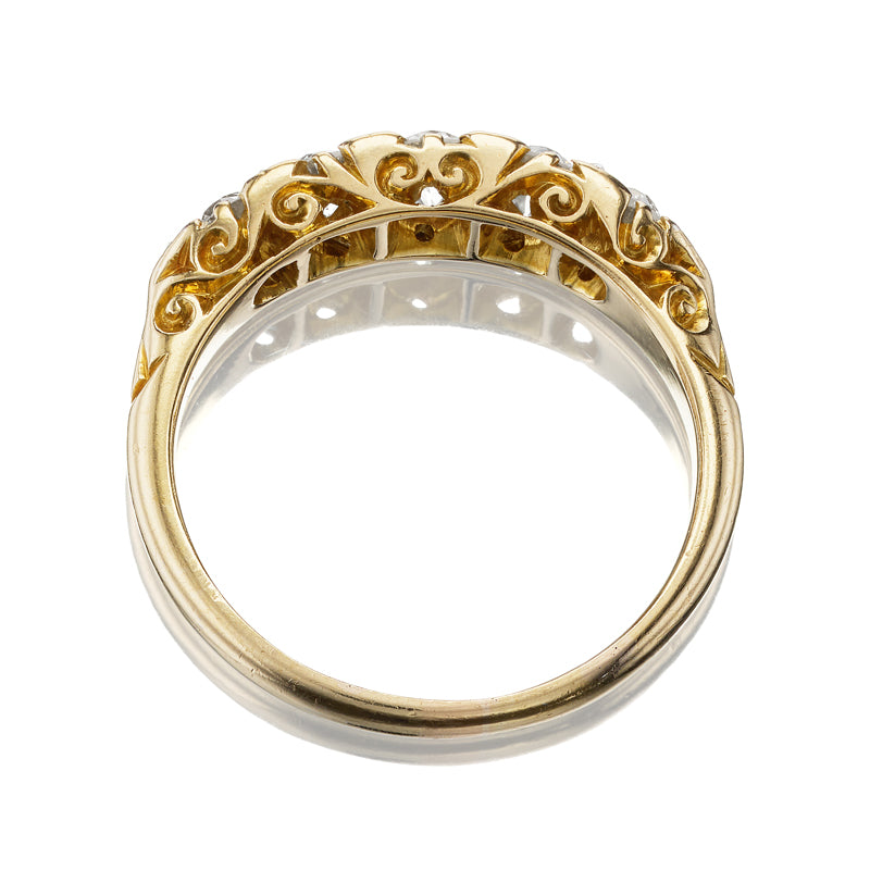 Antique Diamond Half Hoop Ring diamond