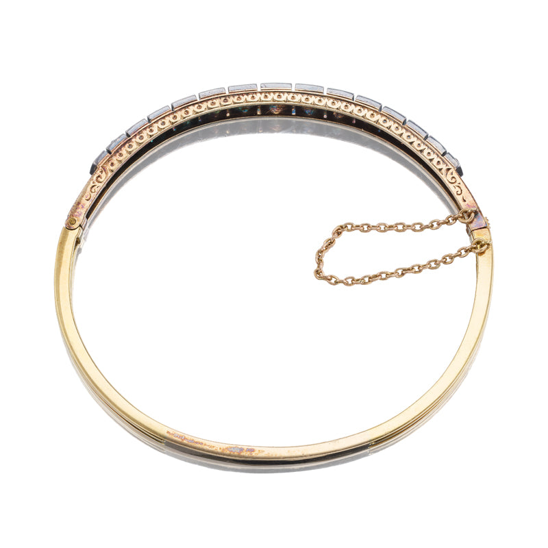 Antique Old Mine Cut Bangle diamond