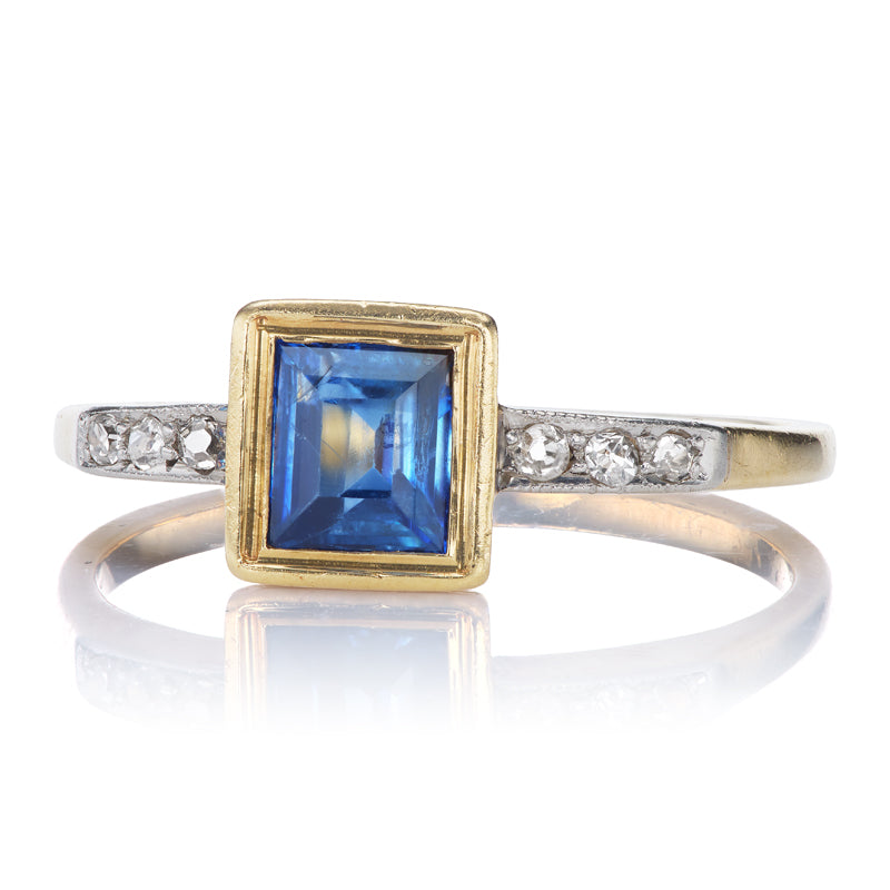 Antique Sapphire and Diamond Ring diamond engagement ring with gemstone