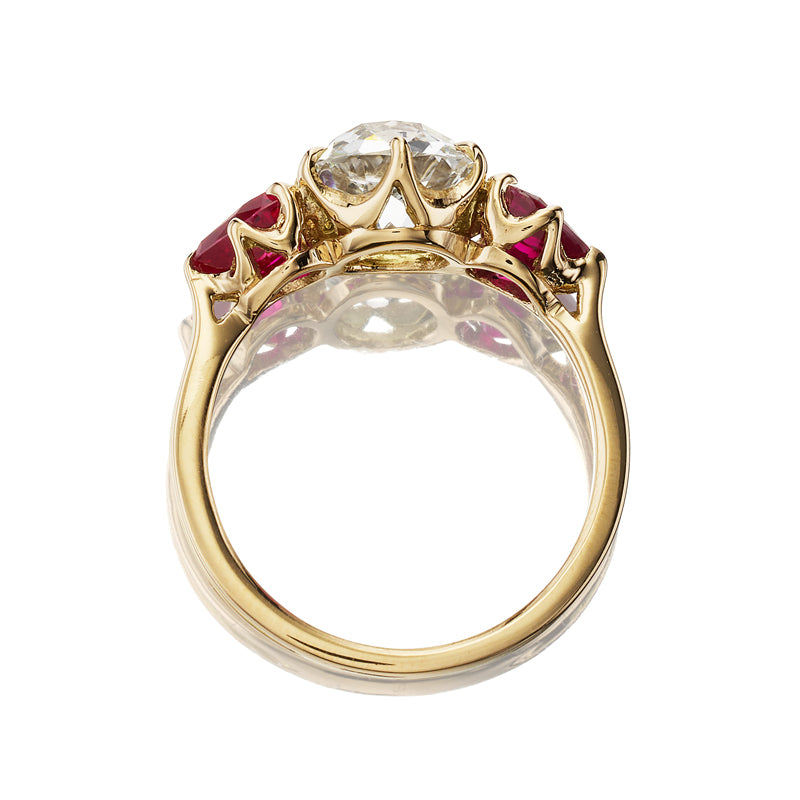 1-2 Carats gemstones vintage engagement ring