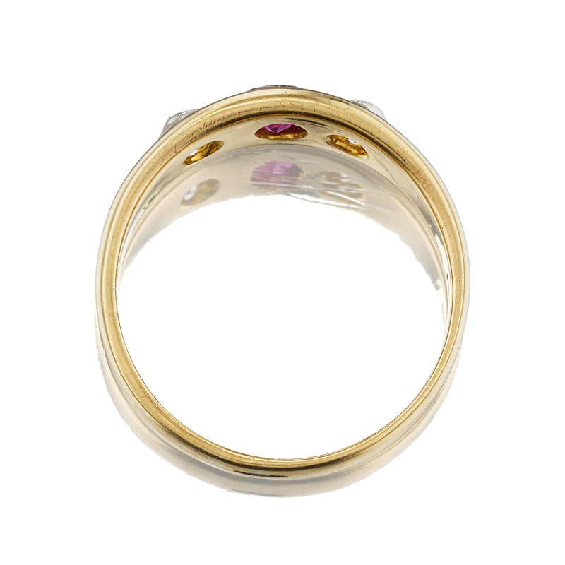 Vintage Ruby and Diamond Ring diamond engagement ring with gemstone