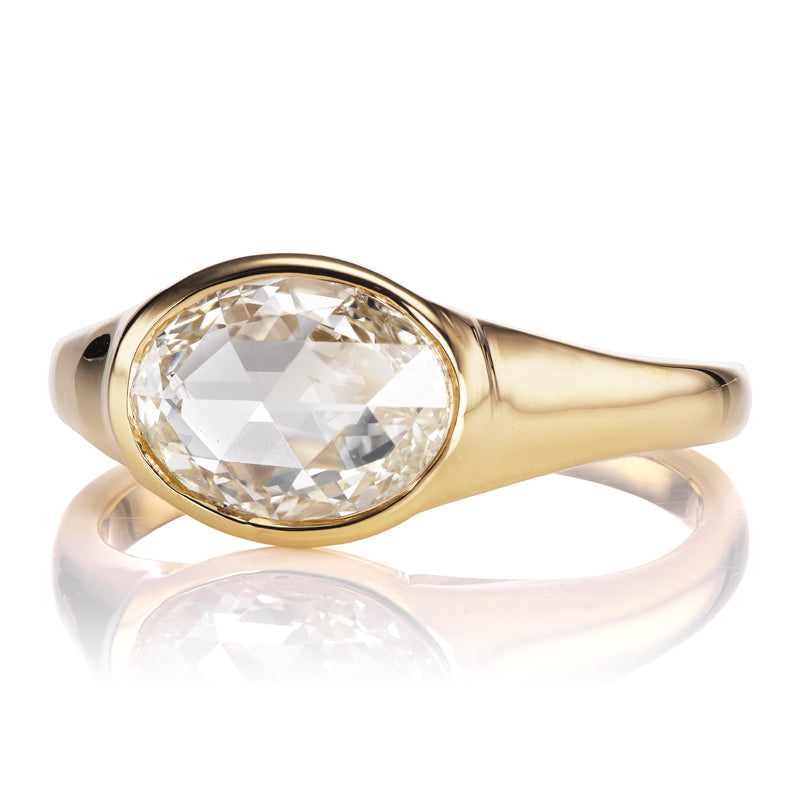 1.23ct Rose Cut Diamond diamond engagement ring