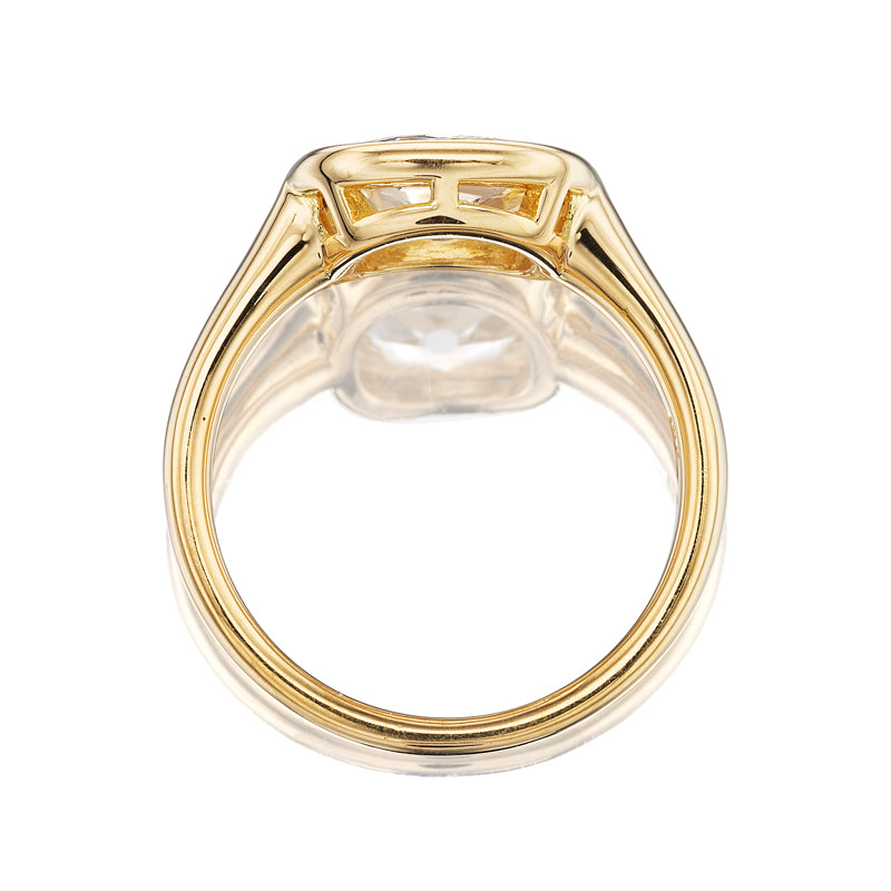 j-k-l color, vvs clarity diamond in yellow gold setting