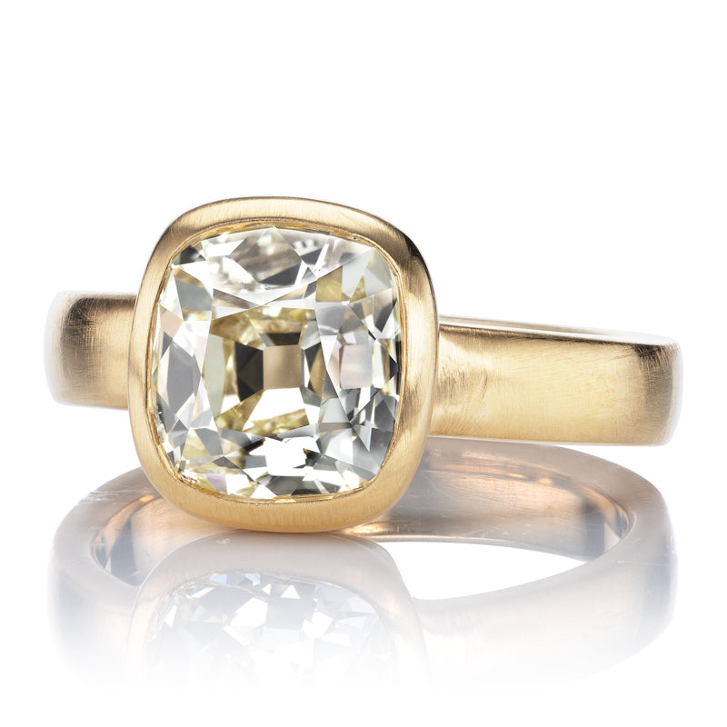 3.10ct Old Mine Cut Diamond diamond engagement ring