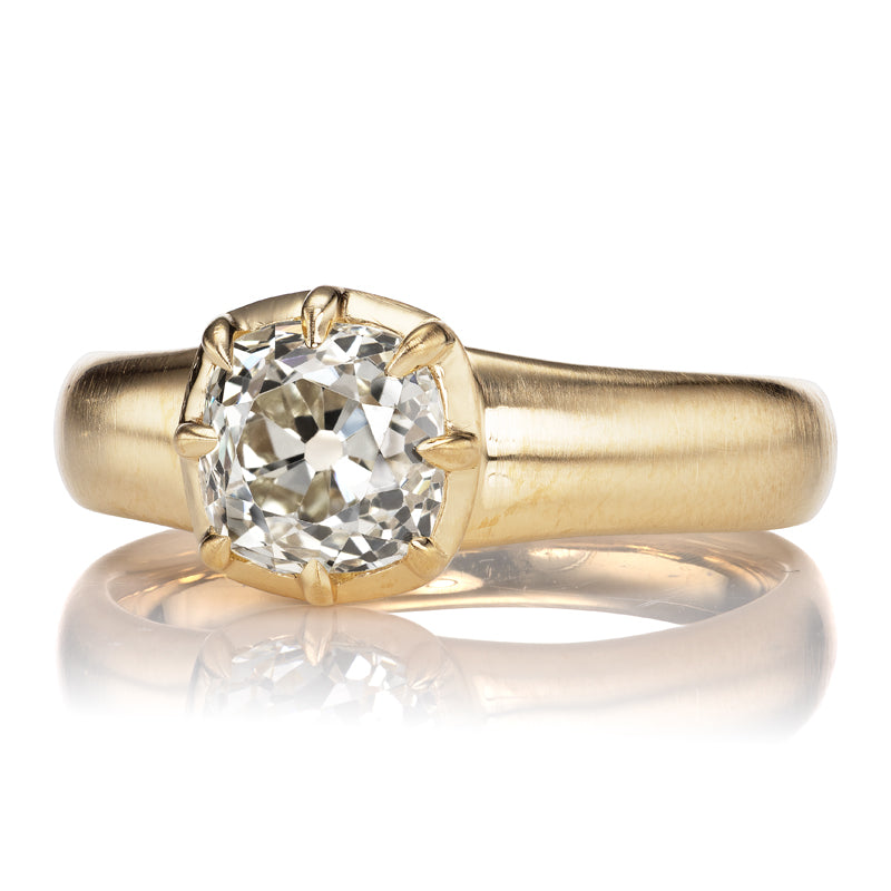 1.41ct old mine cut diamond diamond engagement ring