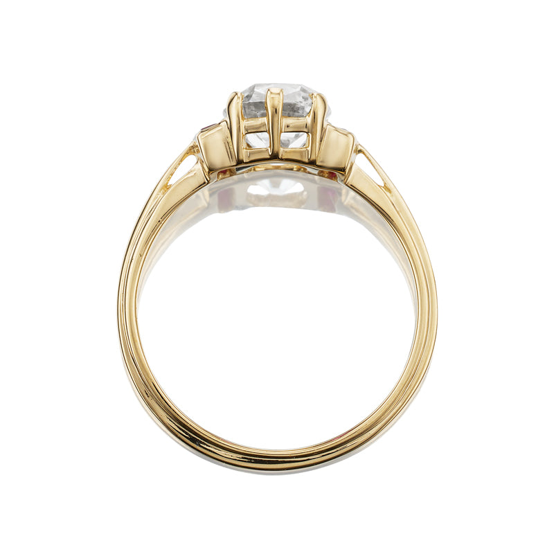 1-2 Carats gemstones vintage engagement ring