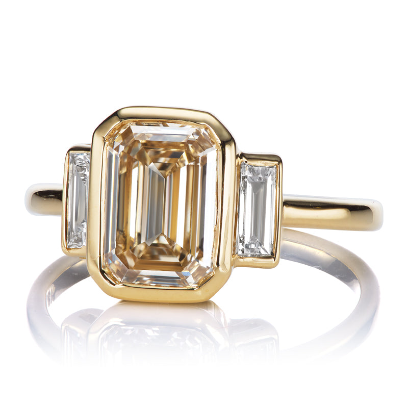 2.03ct Emerald Cut Diamond diamond engagement ring