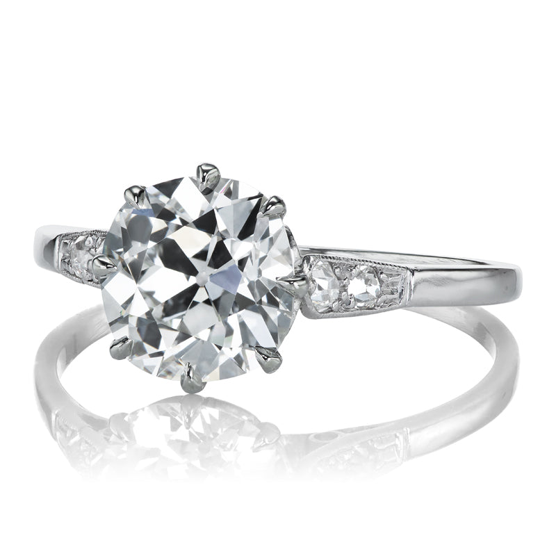 2.25ct Old Mine Cut Diamond diamond engagement ring