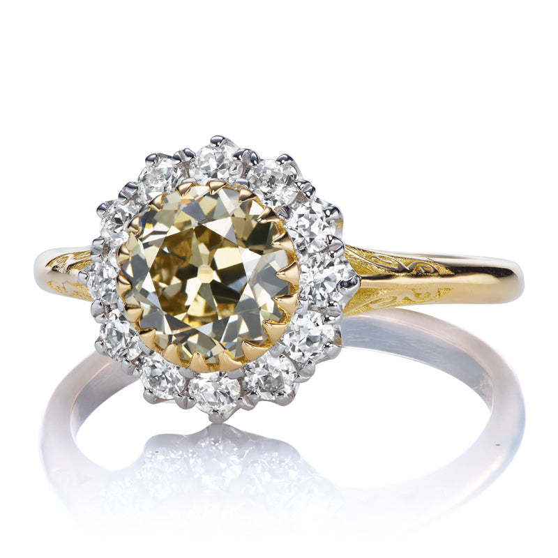 1.21ct Transitional Cut Diamond diamond engagement ring