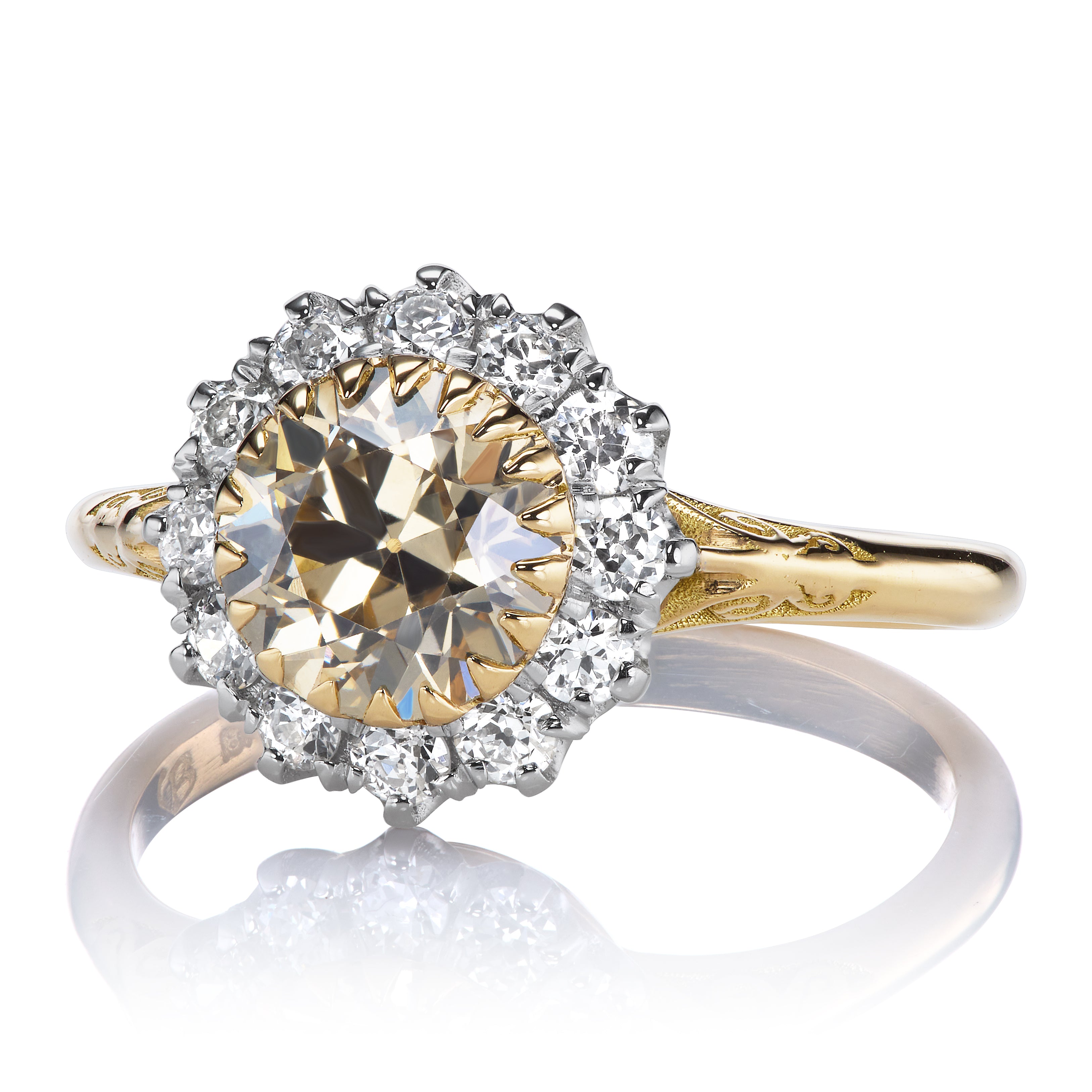1.32ct Transitional Cut Diamond diamond engagement ring