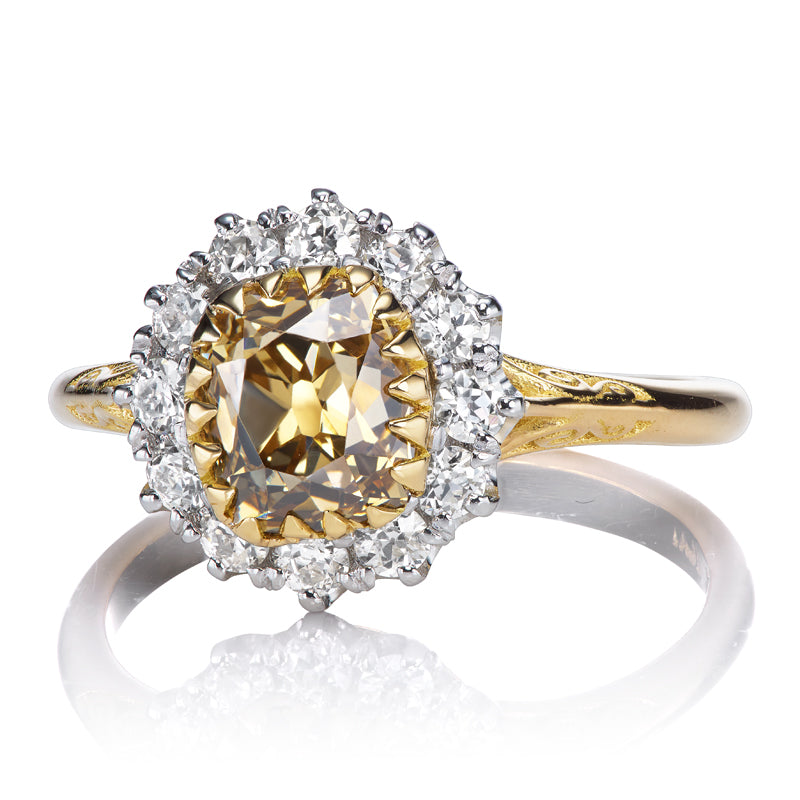 1.48ct Old Mine Cut Diamond diamond engagement ring