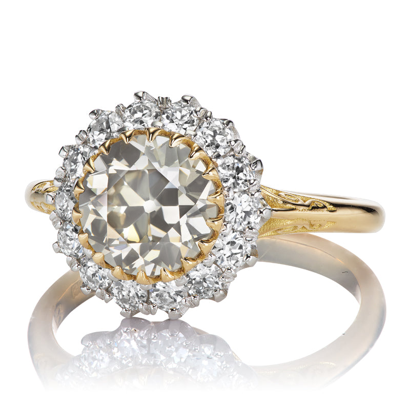 1.68ct Transitional Cut Diamond diamond engagement ring