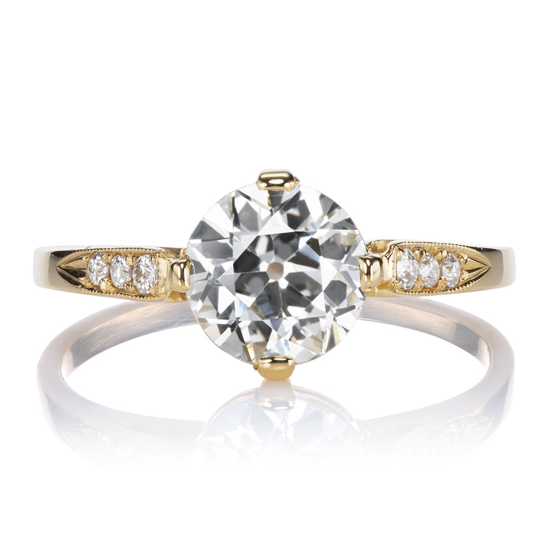 1.2 Carat Old European Cut Diamond with Side Stones