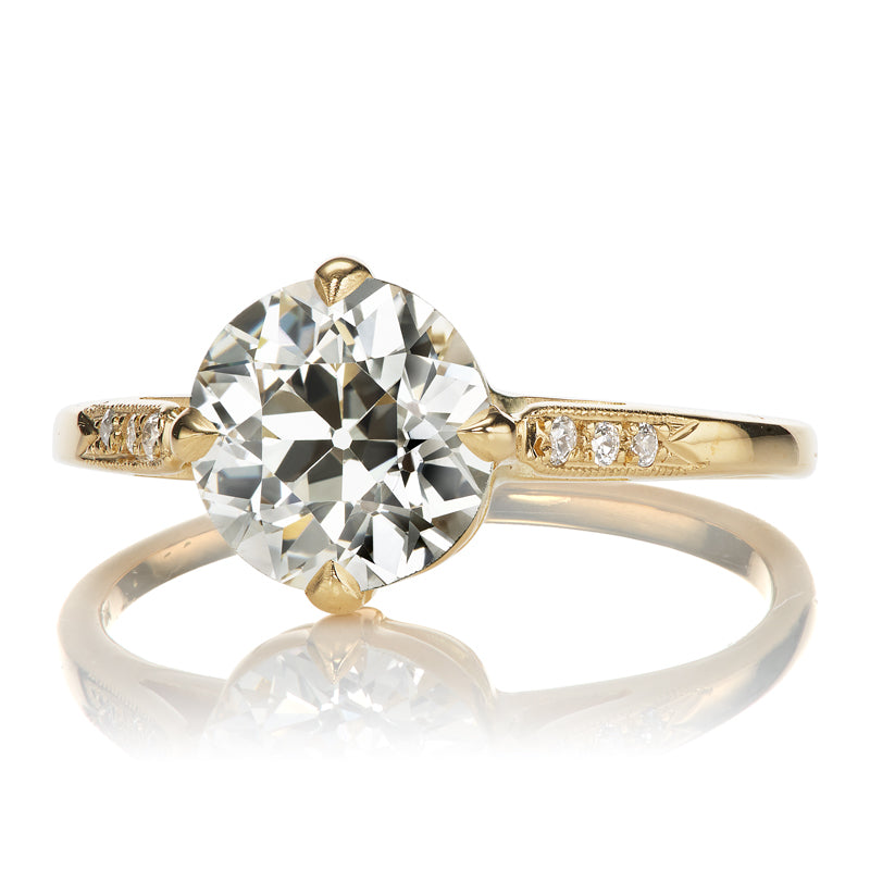1.74ct old european cut diamond diamond engagement ring