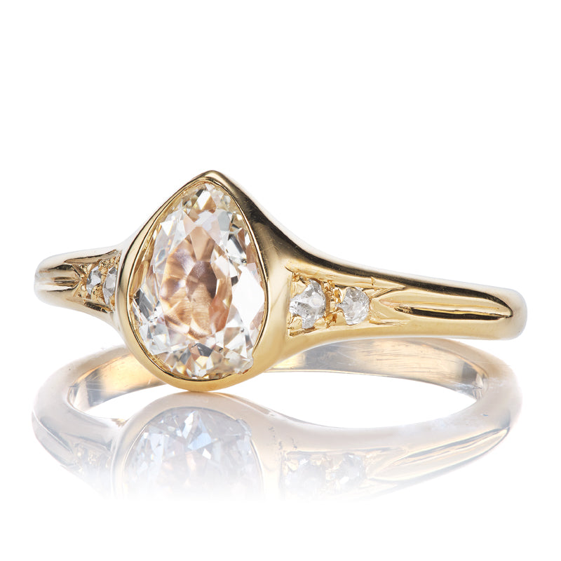 0.72ct Pear Cut Diamond diamond engagement ring