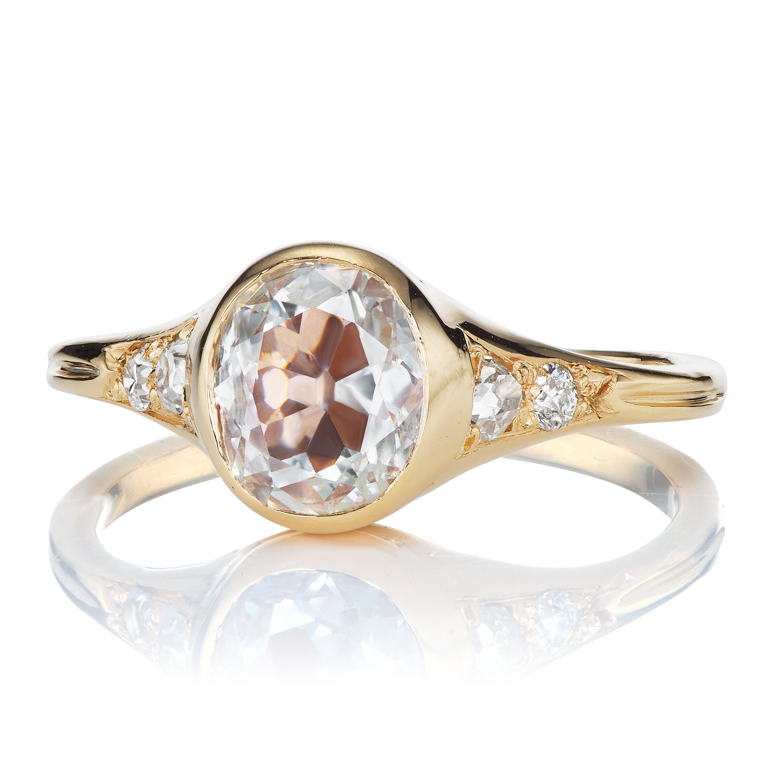 0.82ct Oval Cut Diamond diamond engagement ring