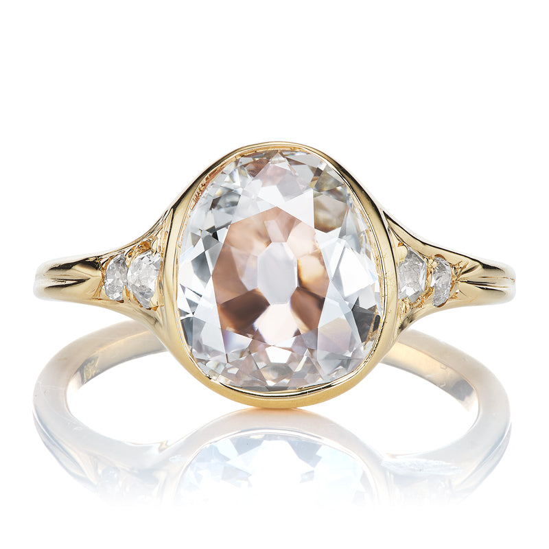 1.50ct Oval Cut Diamond Engagement Ring with Side Stones